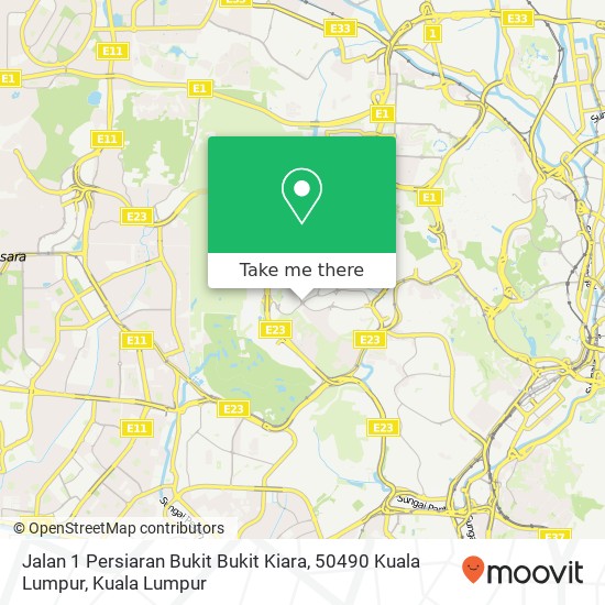 Peta Jalan 1 Persiaran Bukit Bukit Kiara, 50490 Kuala Lumpur