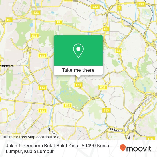 Peta Jalan 1 Persiaran Bukit Bukit Kiara, 50490 Kuala Lumpur