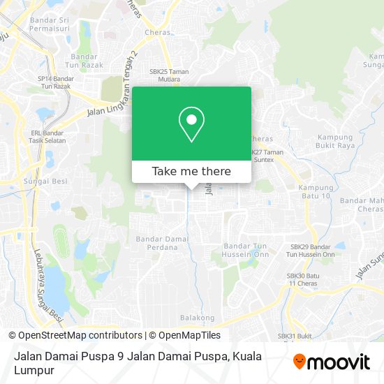 Jalan Damai Puspa 9 Jalan Damai Puspa map