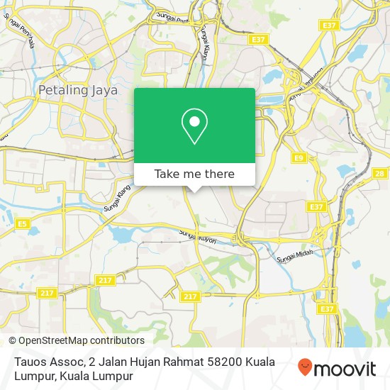 Peta Tauos Assoc, 2 Jalan Hujan Rahmat 58200 Kuala Lumpur