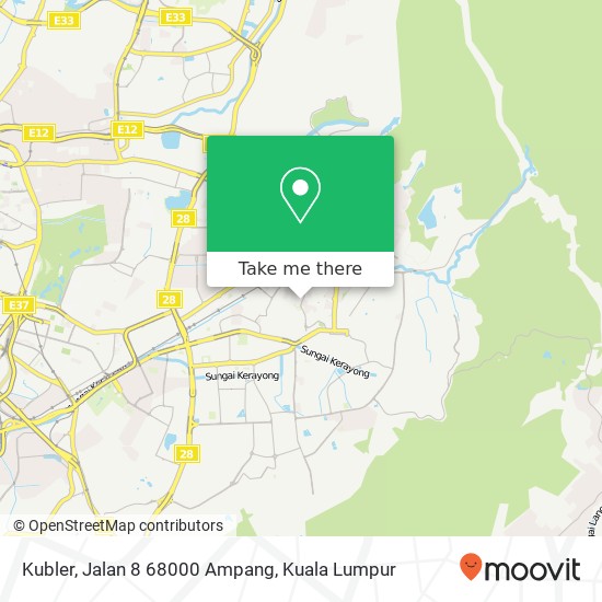 Peta Kubler, Jalan 8 68000 Ampang