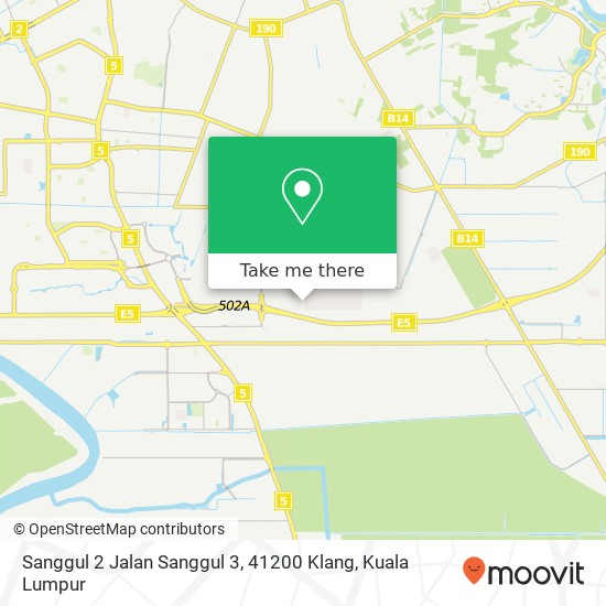 Peta Sanggul 2 Jalan Sanggul 3, 41200 Klang