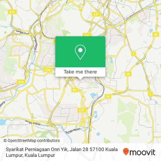 Syarikat Perniagaan Onn Yik, Jalan 28 57100 Kuala Lumpur map