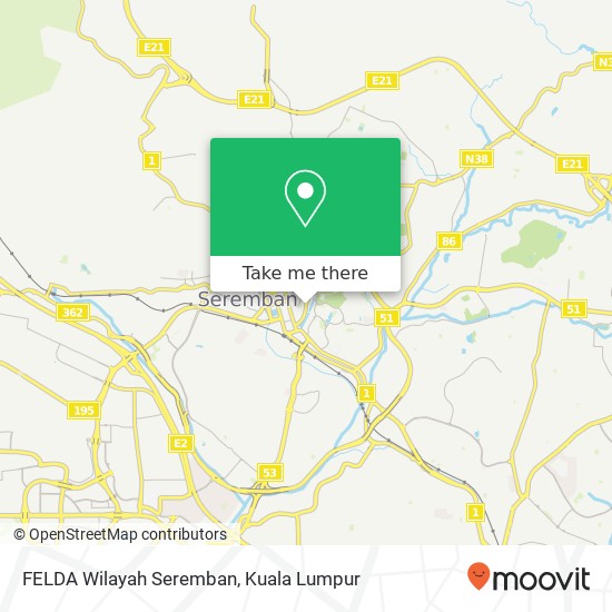 FELDA Wilayah Seremban map