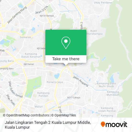 Jalan Lingkaran Tengah 2 Kuala Lumpur Middle map