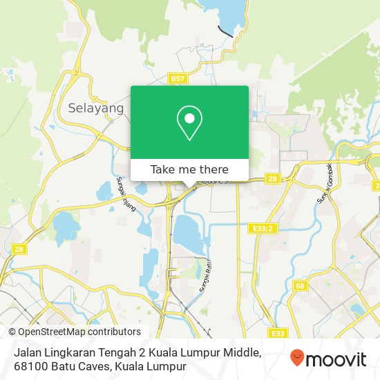 Peta Jalan Lingkaran Tengah 2 Kuala Lumpur Middle, 68100 Batu Caves
