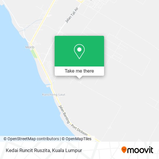 Peta Kedai Runcit Ruszita, Jalan Rambutan 42700 Morib
