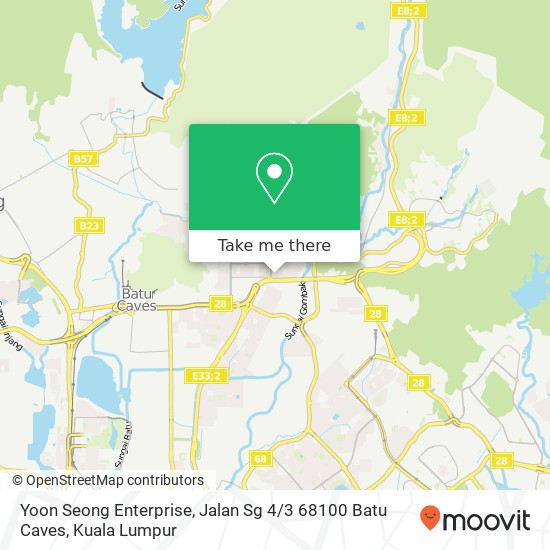 Peta Yoon Seong Enterprise, Jalan Sg 4 / 3 68100 Batu Caves