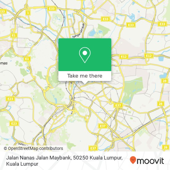 Peta Jalan Nanas Jalan Maybank, 50250 Kuala Lumpur