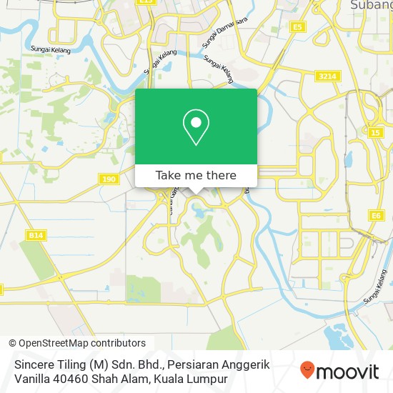 Peta Sincere Tiling (M) Sdn. Bhd., Persiaran Anggerik Vanilla 40460 Shah Alam