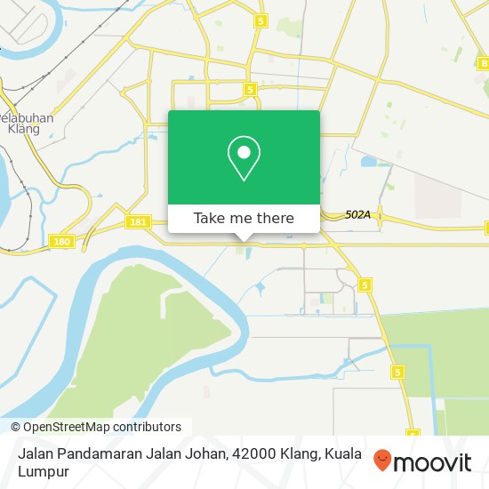 Peta Jalan Pandamaran Jalan Johan, 42000 Klang