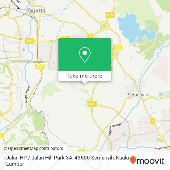 Jalan HP / Jalan Hill Park 3A, 43500 Semenyih map