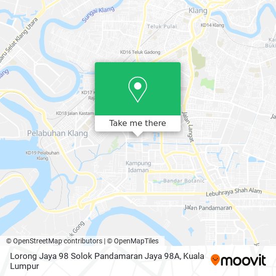 Lorong Jaya 98 Solok Pandamaran Jaya 98A map