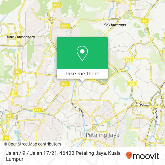 Peta Jalan / 9 / Jalan 17 / 21, 46400 Petaling Jaya