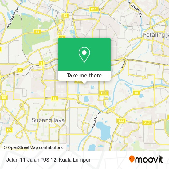 Peta Jalan 11 Jalan PJS 12