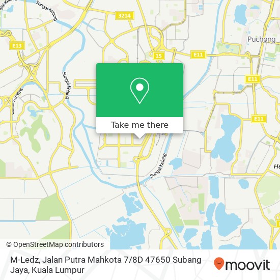 M-Ledz, Jalan Putra Mahkota 7 / 8D 47650 Subang Jaya map