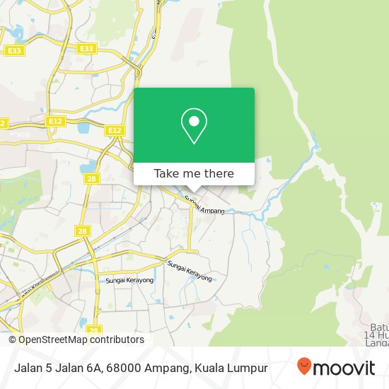 Jalan 5 Jalan 6A, 68000 Ampang map