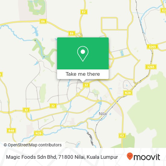 Magic Foods Sdn Bhd, 71800 Nilai map