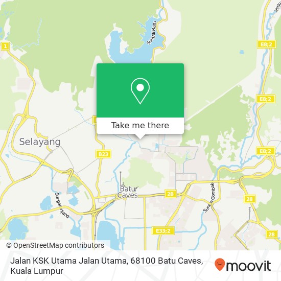 Peta Jalan KSK Utama Jalan Utama, 68100 Batu Caves