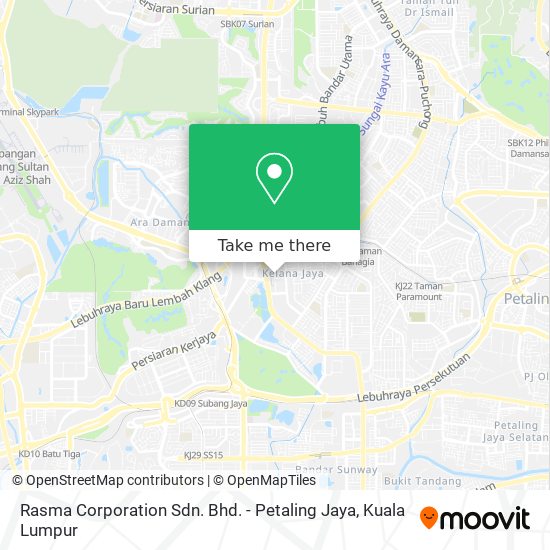 Rasma Corporation Sdn. Bhd. - Petaling Jaya map
