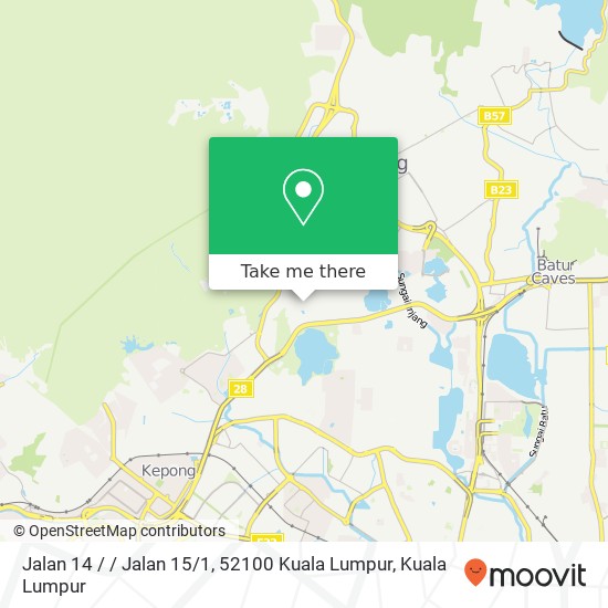 Peta Jalan 14 / / Jalan 15 / 1, 52100 Kuala Lumpur