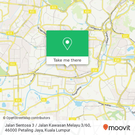 Peta Jalan Sentosa 3 / Jalan Kawasan Melayu 3 / 60, 46000 Petaling Jaya