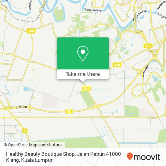 Healthy Beauty Boutique Shop, Jalan Kebun 41000 Klang map
