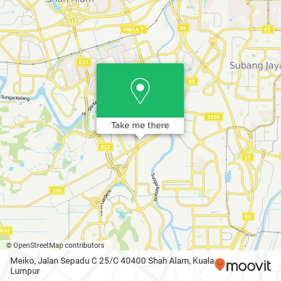 Meiko, Jalan Sepadu C 25 / C 40400 Shah Alam map