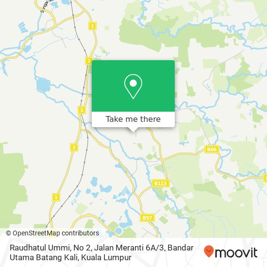 Peta Raudhatul Ummi, No 2, Jalan Meranti 6A / 3, Bandar Utama Batang Kali