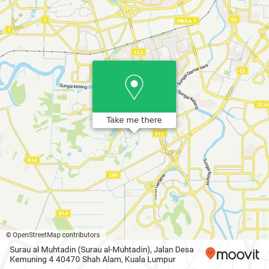 Peta Surau al Muhtadin (Surau al-Muhtadin), Jalan Desa Kemuning 4 40470 Shah Alam