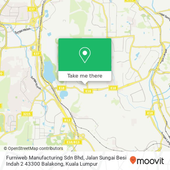 Furniweb Manufacturing Sdn Bhd, Jalan Sungai Besi Indah 2 43300 Balakong map