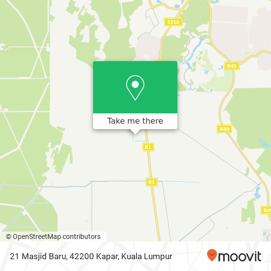 Peta 21 Masjid Baru, 42200 Kapar