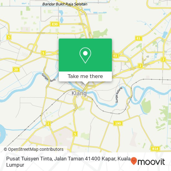 Pusat Tuisyen Tinta, Jalan Taman 41400 Kapar map