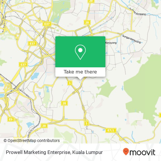 Prowell Marketing Enterprise map