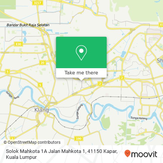 Solok Mahkota 1A Jalan Mahkota 1, 41150 Kapar map