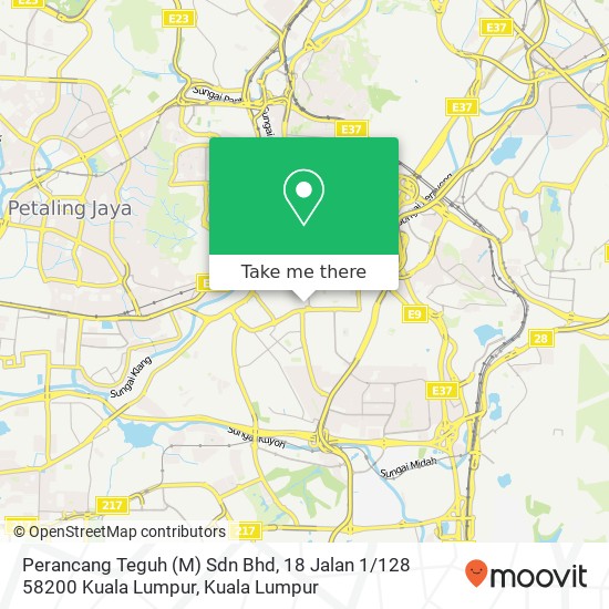 Perancang Teguh (M) Sdn Bhd, 18 Jalan 1 / 128 58200 Kuala Lumpur map