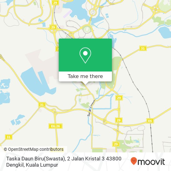 Taska Daun Biru(Swasta), 2 Jalan Kristal 3 43800 Dengkil map