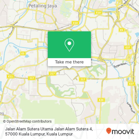 Peta Jalan Alam Sutera Utama Jalan Alam Sutera 4, 57000 Kuala Lumpur