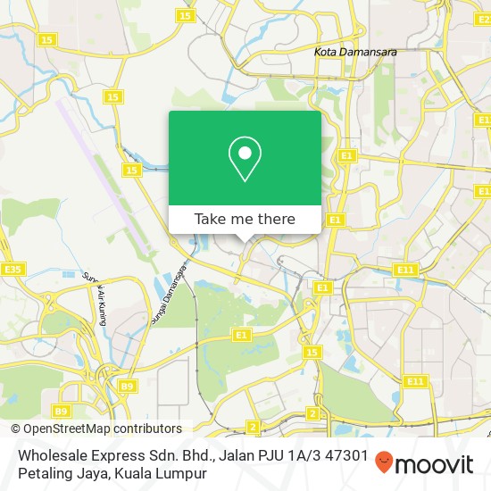 Peta Wholesale Express Sdn. Bhd., Jalan PJU 1A / 3 47301 Petaling Jaya