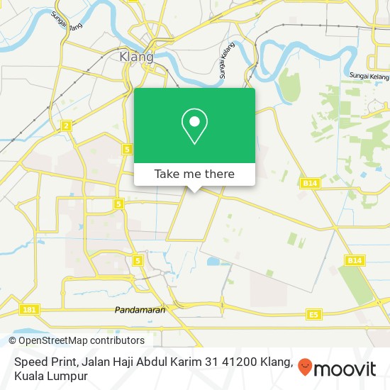 Peta Speed Print, Jalan Haji Abdul Karim 31 41200 Klang