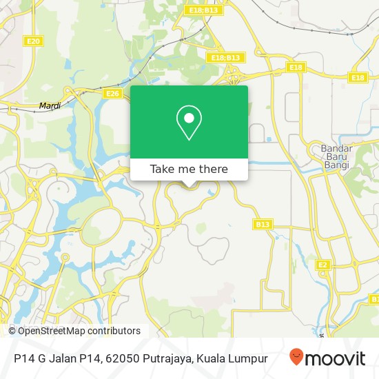 Peta P14 G Jalan P14, 62050 Putrajaya