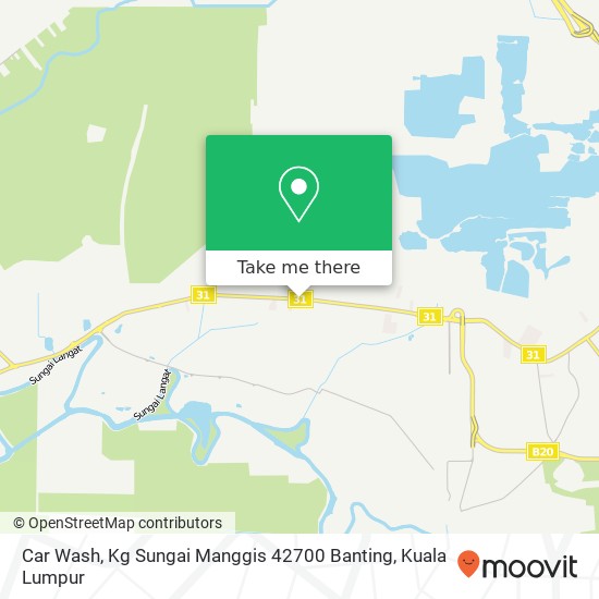 Car Wash, Kg Sungai Manggis 42700 Banting map
