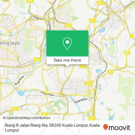Peta Riang 8 Jalan Riang Ria, 58200 Kuala Lumpur