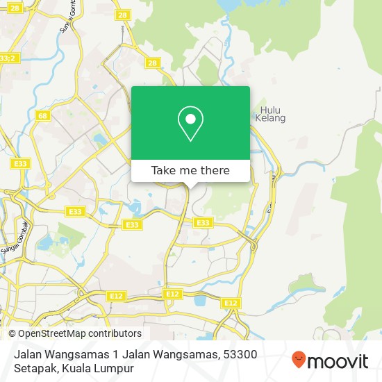 Peta Jalan Wangsamas 1 Jalan Wangsamas, 53300 Setapak