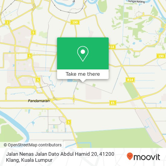 Peta Jalan Nenas Jalan Dato Abdul Hamid 20, 41200 Klang