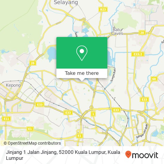 Jinjang 1 Jalan Jinjang, 52000 Kuala Lumpur map