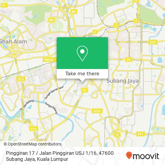 Pinggiran 17 / Jalan Pinggiran USJ 1 / 16, 47600 Subang Jaya map