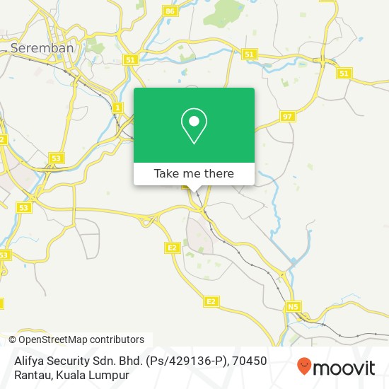 Alifya Security Sdn. Bhd. (Ps / 429136-P), 70450 Rantau map