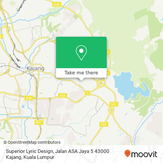 Peta Superior Lyric Design, Jalan ASA Jaya 5 43000 Kajang