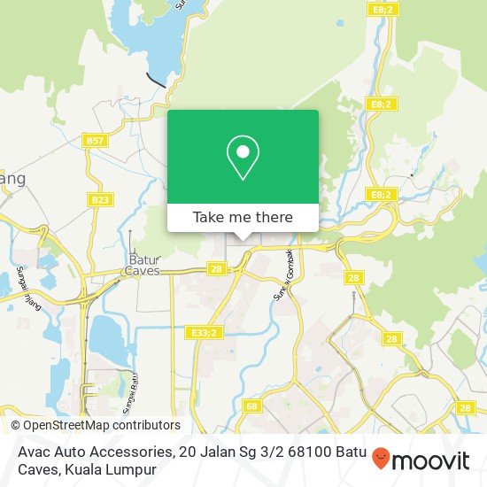 Avac Auto Accessories, 20 Jalan Sg 3 / 2 68100 Batu Caves map